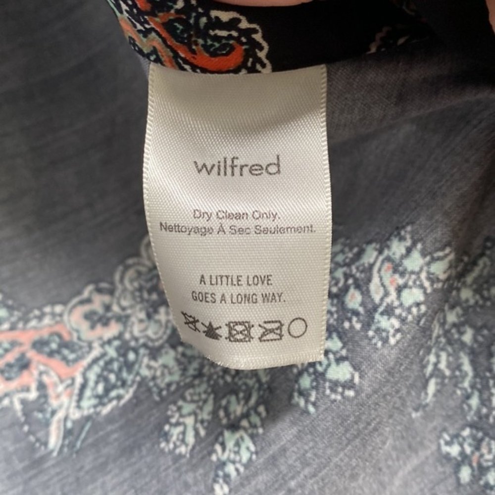 ❗️SOLD❗️ Wilfred Pilier Bleck Floral Satin Duster/Kimono Size XXS - Picture 6 of 8